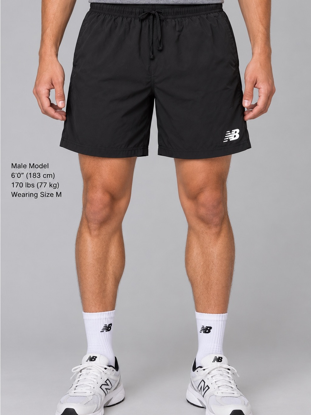 New Balance Men’s Black Athletic Running Shorts Medium 7” Inseam